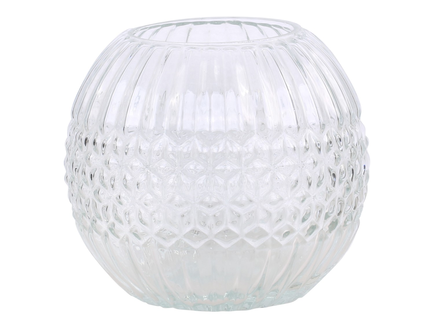 Glasvas - vas med mönster H13/Ø15 cm - 4