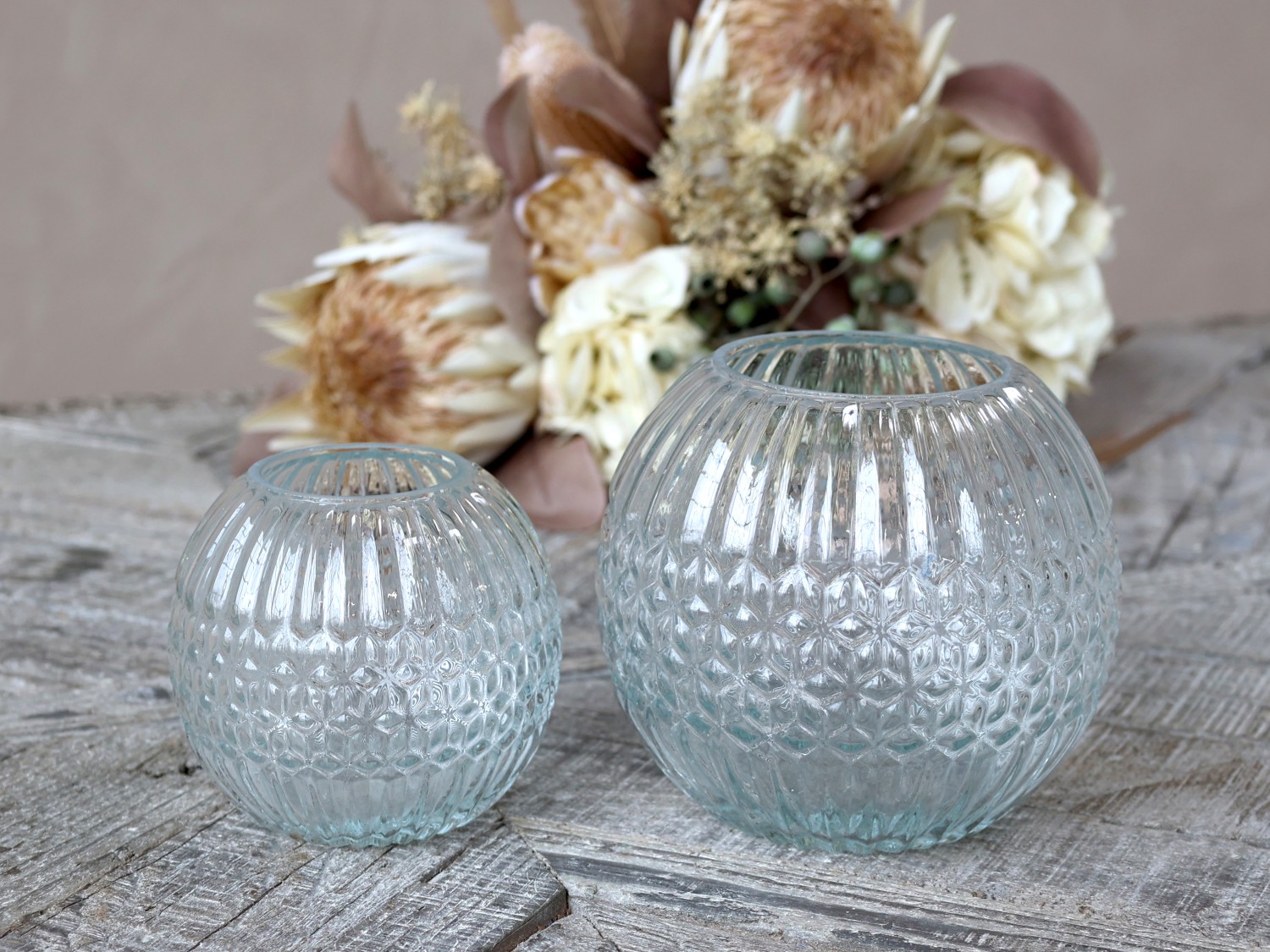 Glass vase - patterned vase H10/Ø11 cm - 3