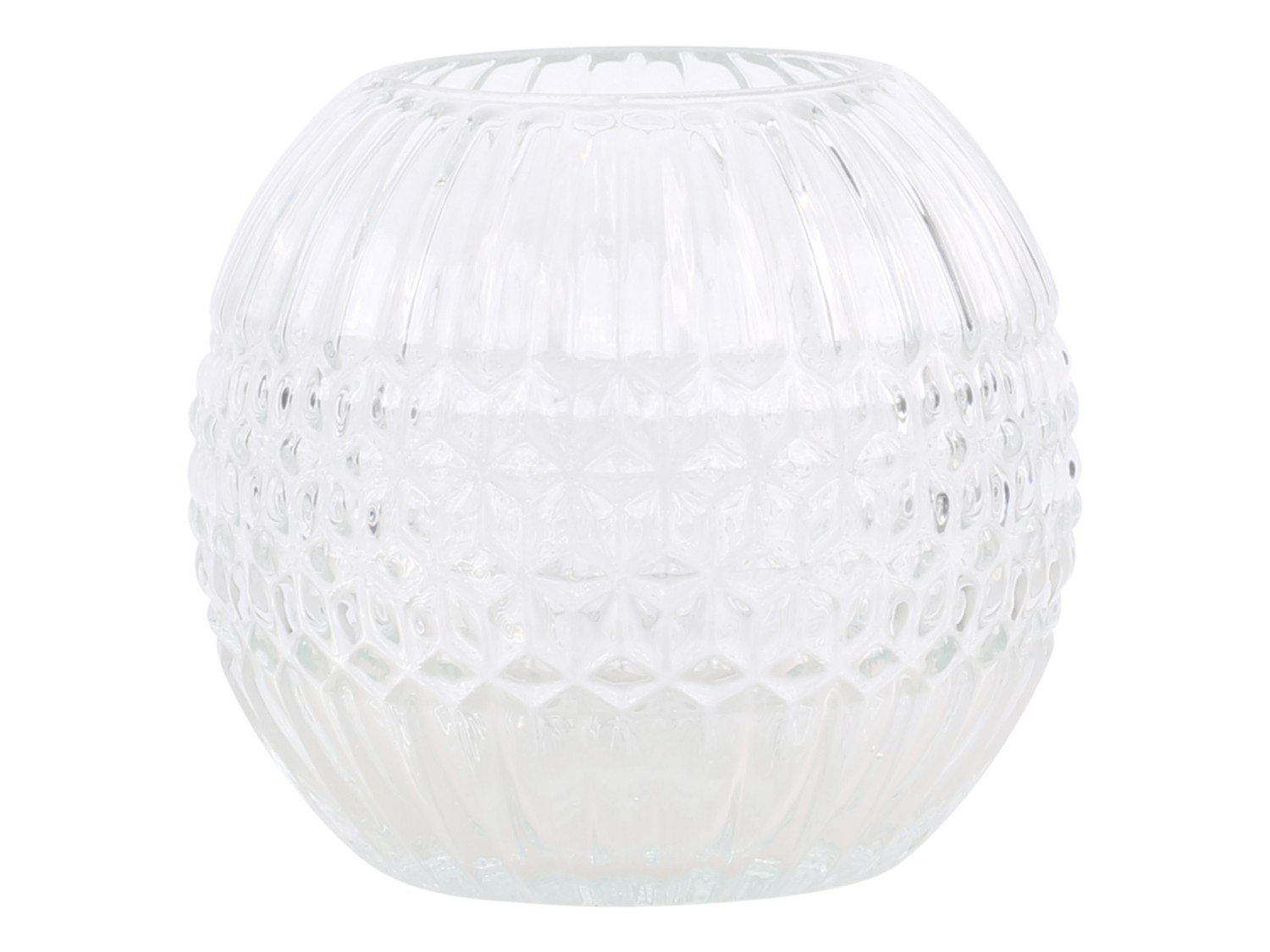Glass vase - patterned vase H10/Ø11 cm - 4
