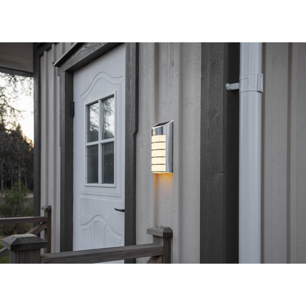 Solar-powered wall lantern - Silver - Wall - 2