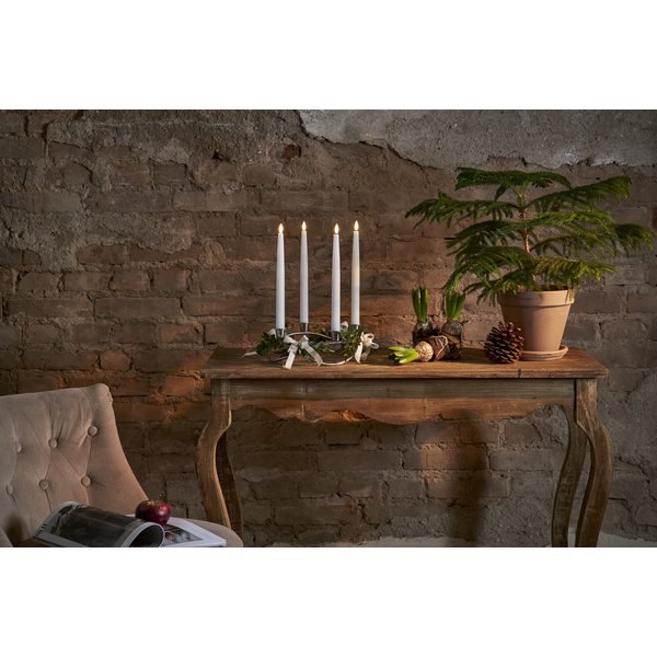 LED Antique Candles - Battery-powered candles with remote control - 4-pack - 28.5 cm - 4