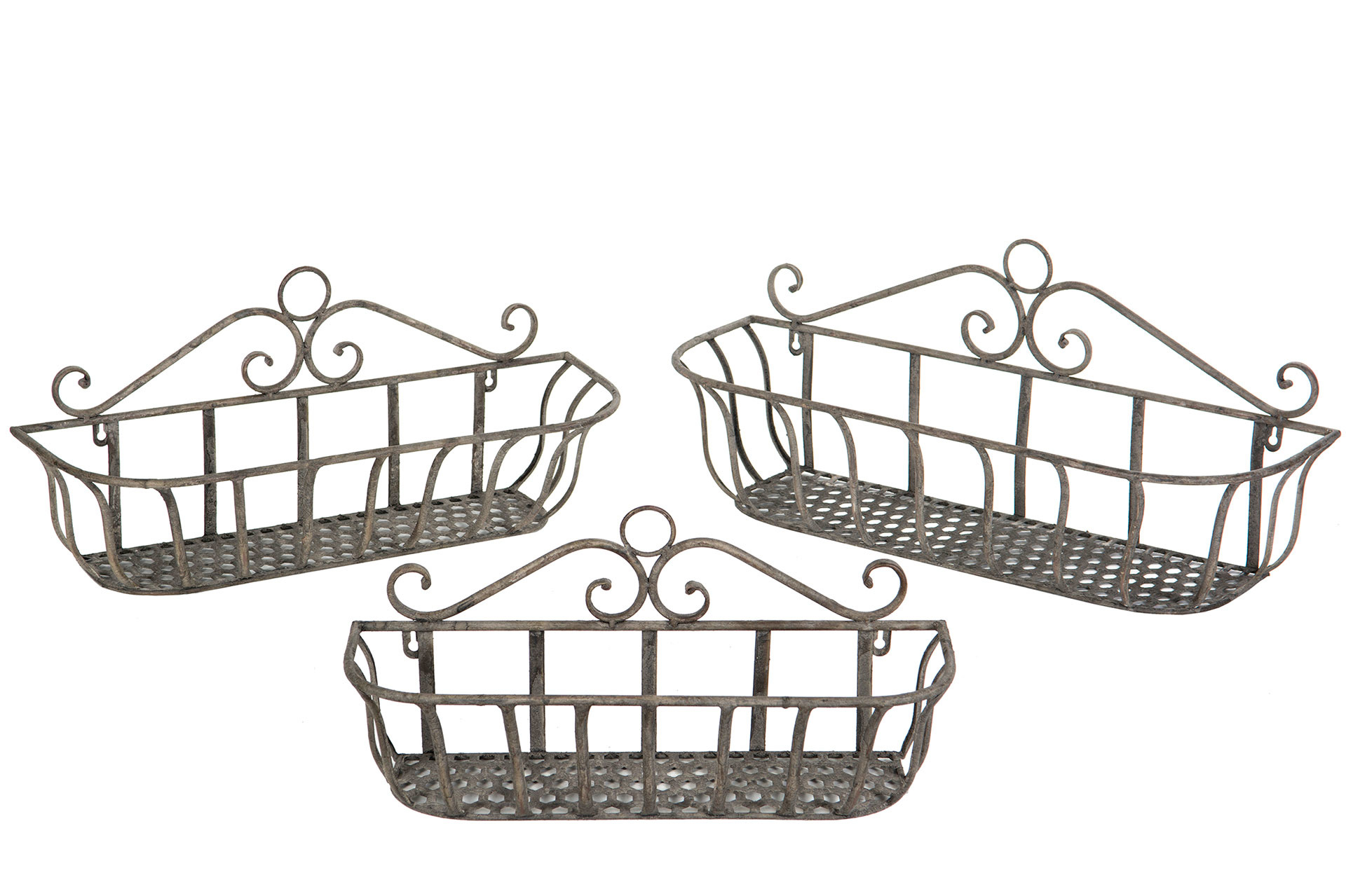 Blomlådor - Väggkrukor - 3-pack - Grå - 5