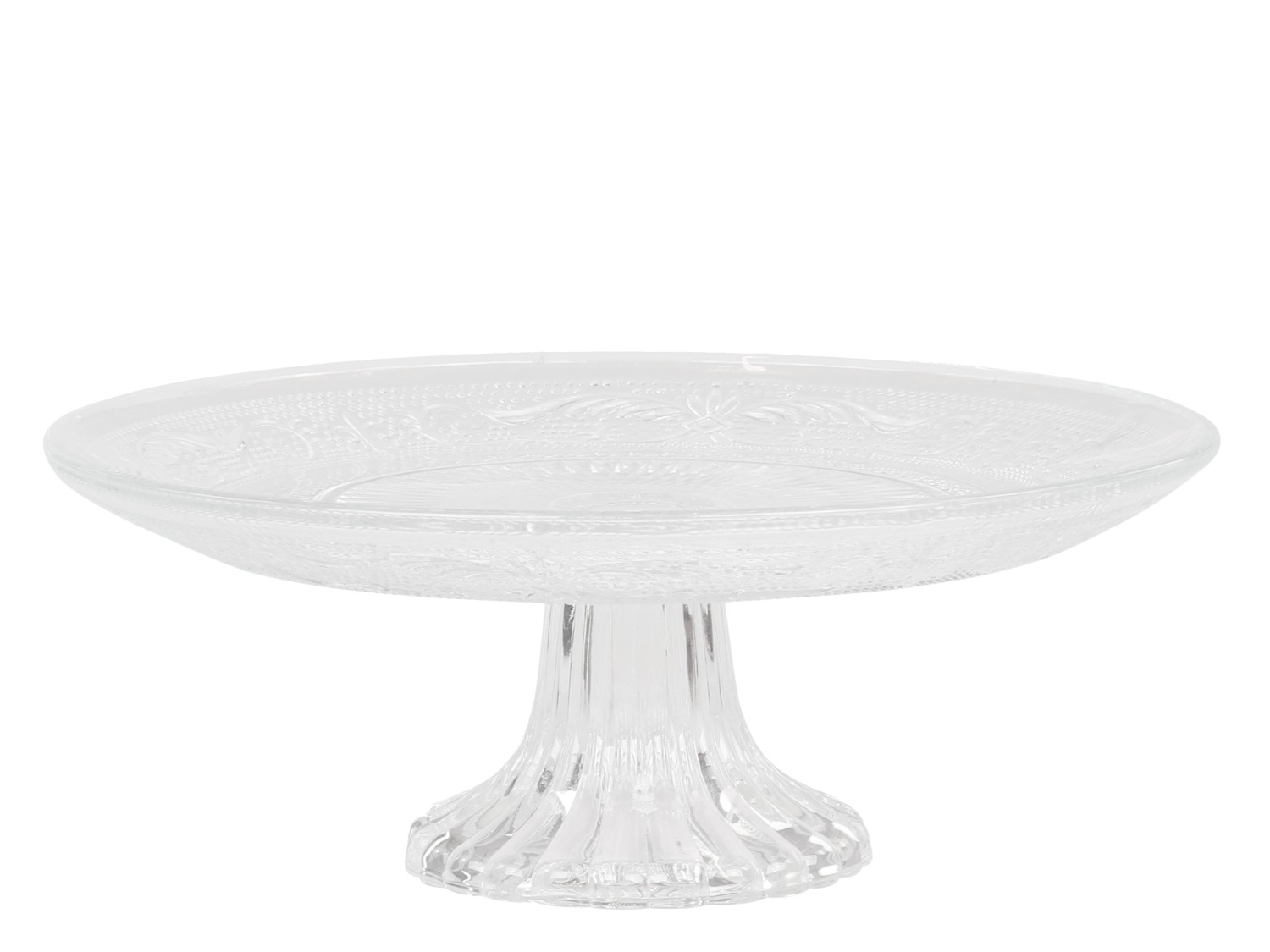 Patterned glass dish – Cake dish – H7.5/Ø15 cm - 4