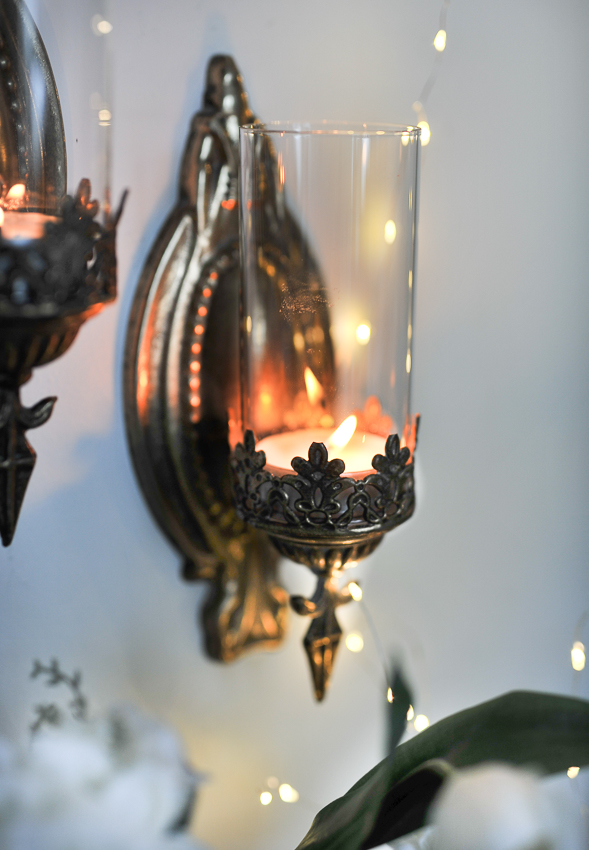 CANDLE SCANDLES/WALL LIGHTS GOLD 2-PACK - 2