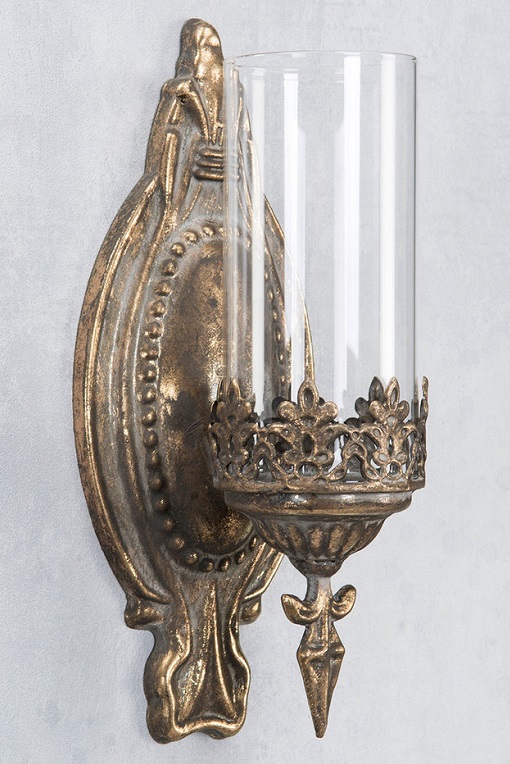 CANDLE SCANDLES/WALL LIGHTS GOLD 2-PACK - 4
