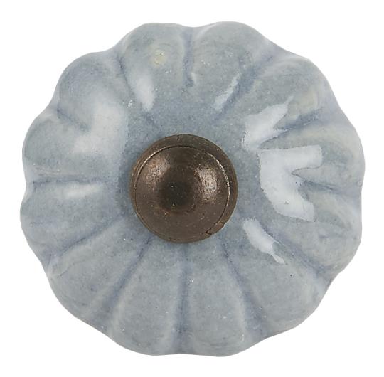 Handle - Porcelain knob - Hook - Ceramic - Grey - 2