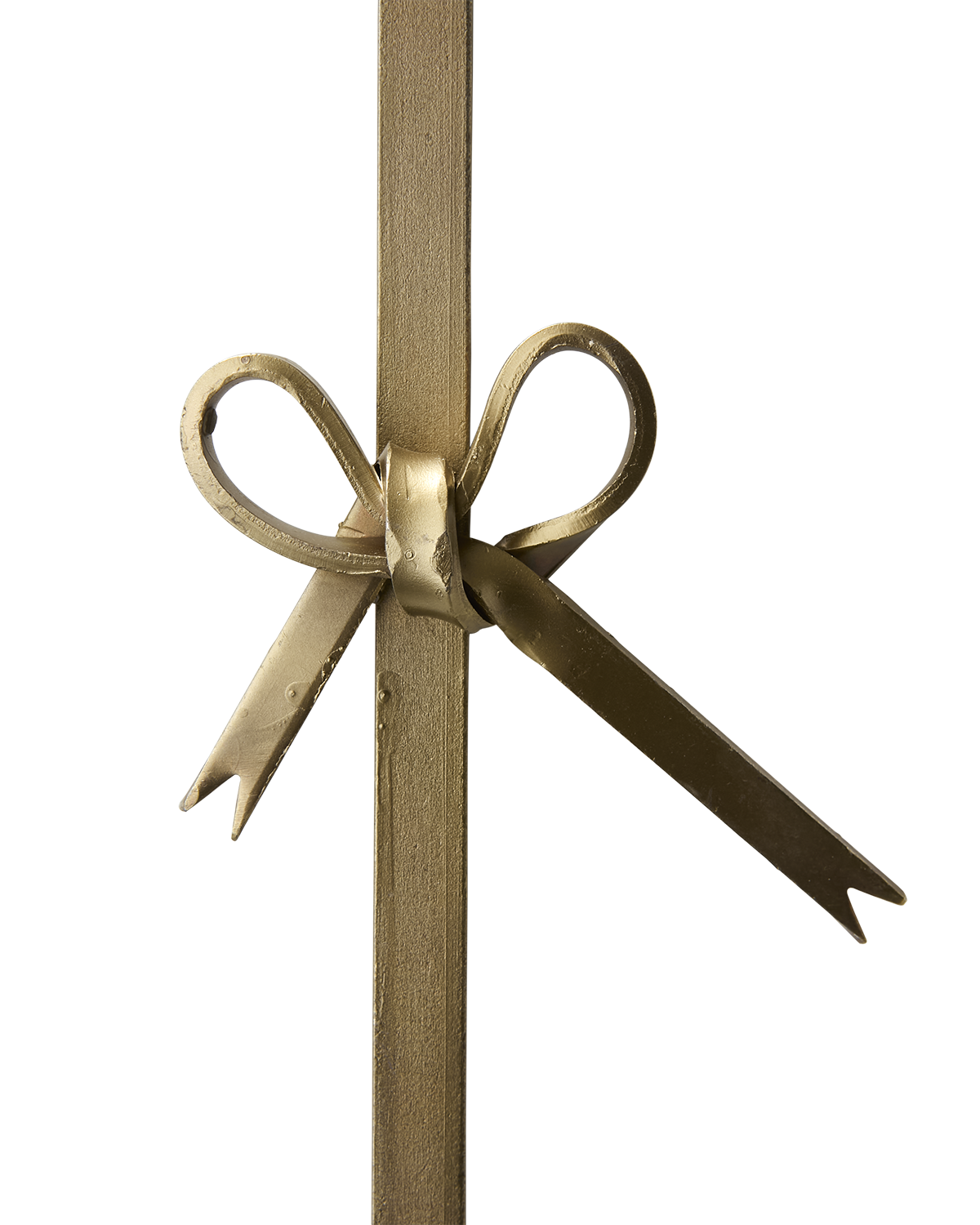 Väggljusstake med rosett - Lampett -Ljusstake - Antik mässing - 46 cm - 5