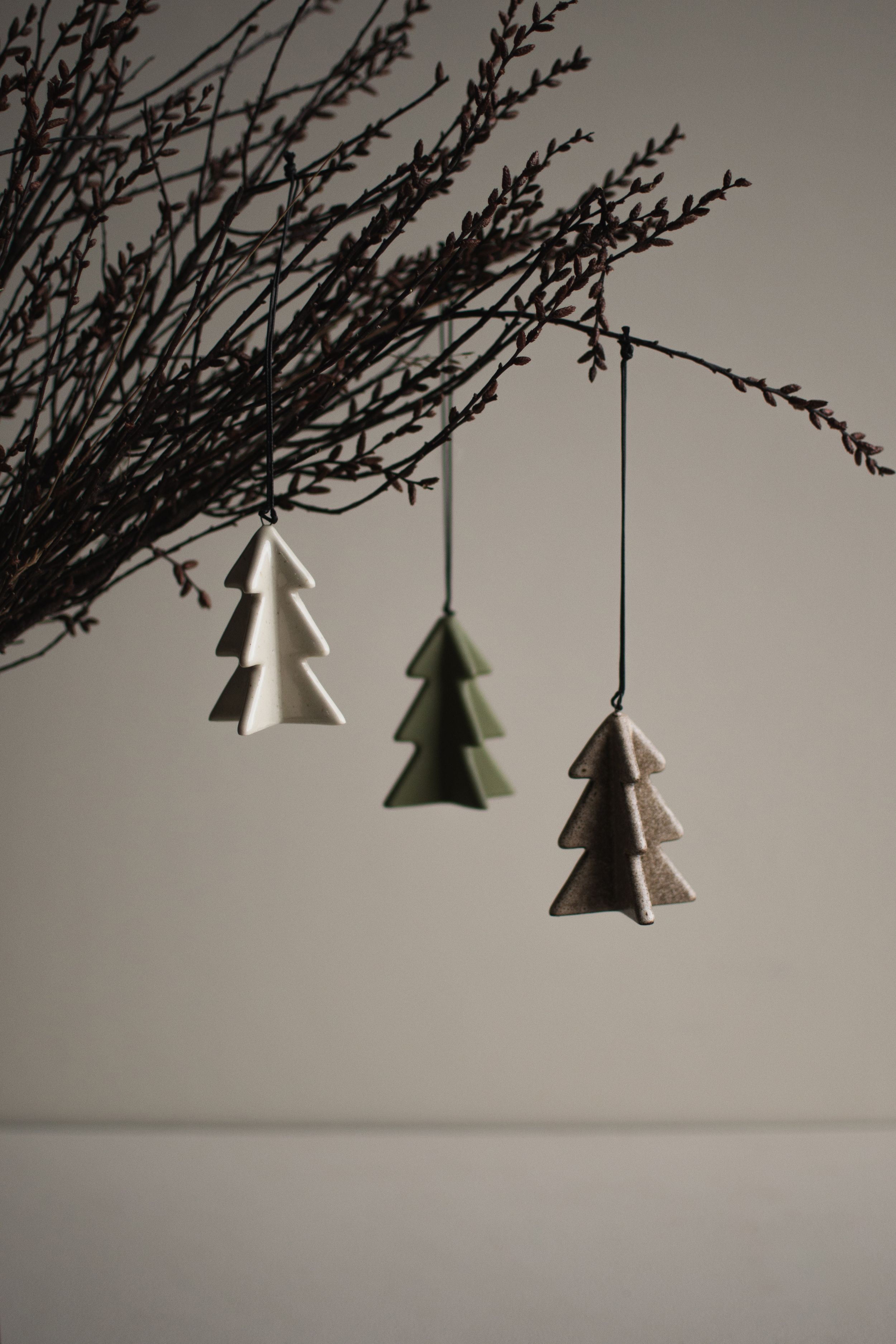 Hanging Winter Tree 7 cm - Green - DBKD - 5