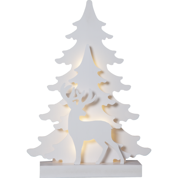 Gran med ledbelysning - 41x29 cm - 2