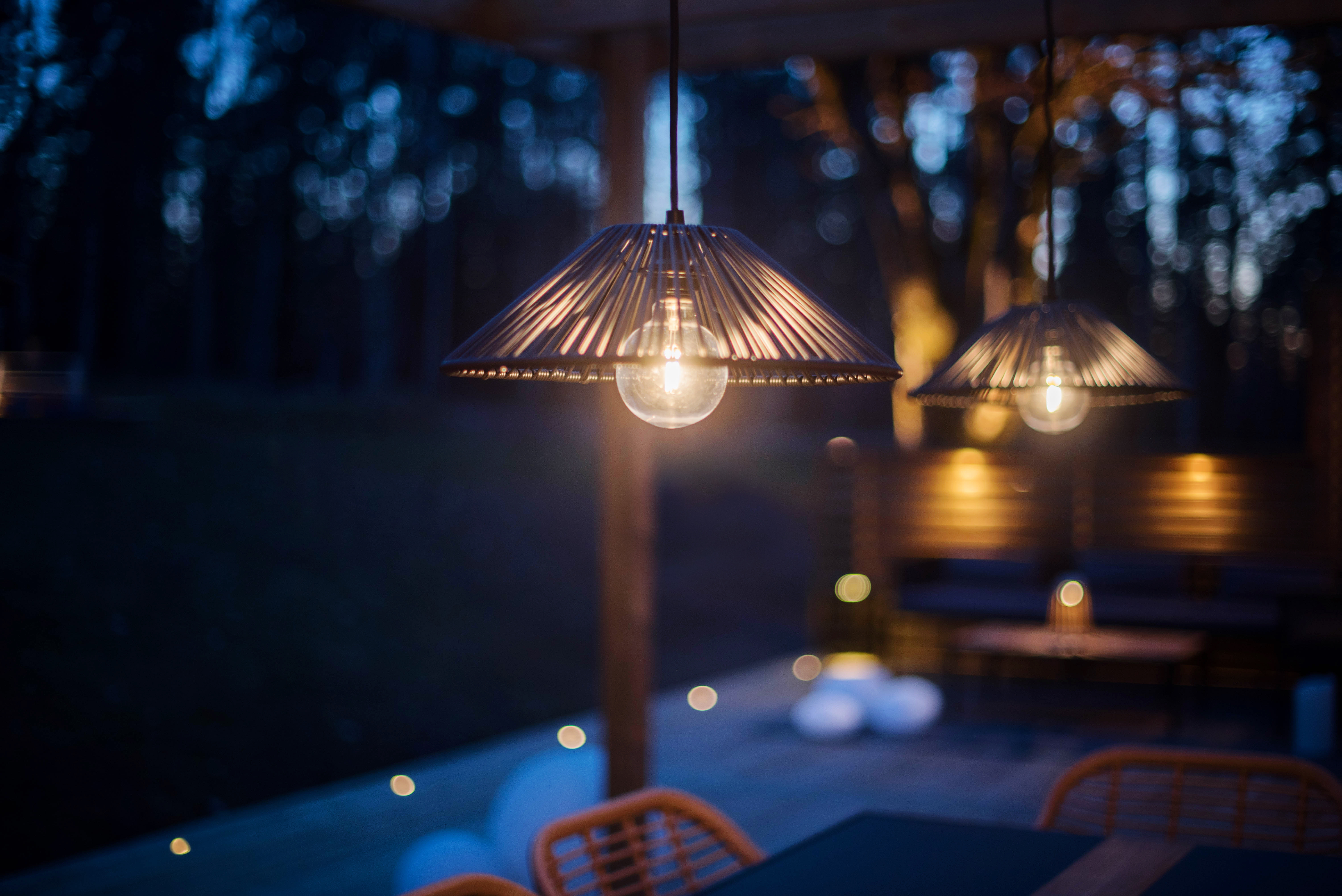 Lampshade - Synthetic rattan - 38x38x12 cm - Black - 8