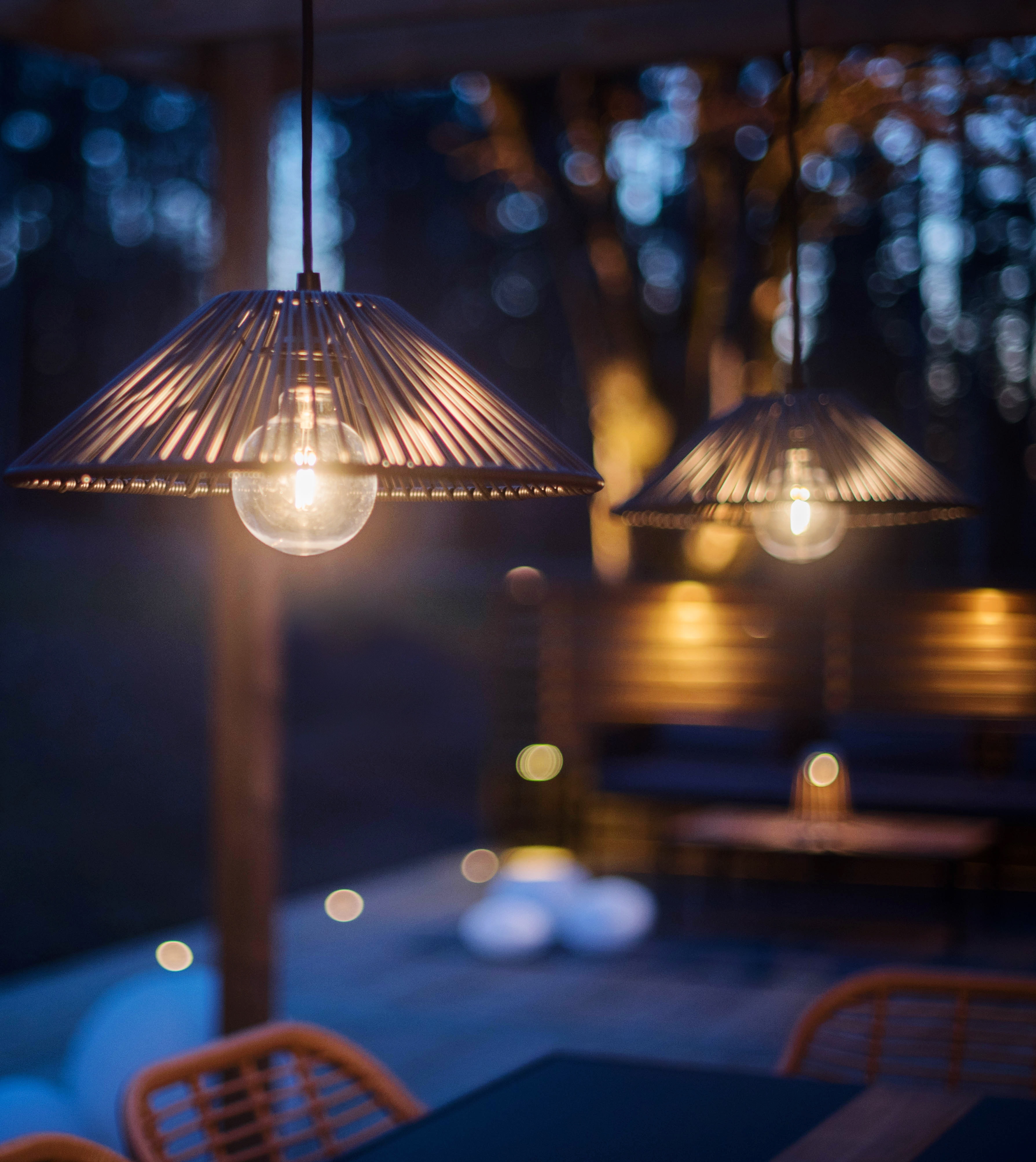 Lampshade - Synthetic rattan - 38x38x12 cm - Black - 9