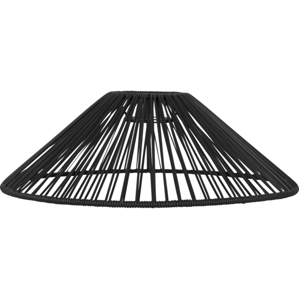 Lampshade - Synthetic rattan - 38x38x12 cm - Black - 3