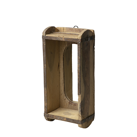 Wooden box with mirror - Shelf - Mirror box