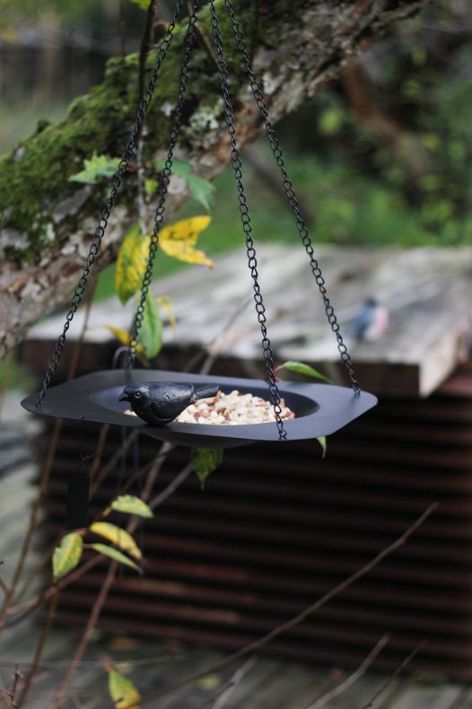 Fågelbad - Ampel - Fågelmatare - Metall - 31,5x24 cm - 4
