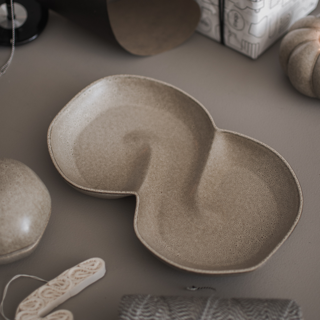 Bun Plate - Skål - Uppläggningsfat - Lussekatt - Beige - 30x18 cm - DBKD - 3