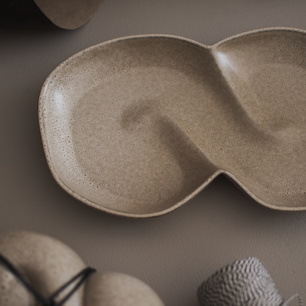 Bun Plate - Skål - Uppläggningsfat - Lussekatt - Beige - 30x18 cm - DBKD - 4