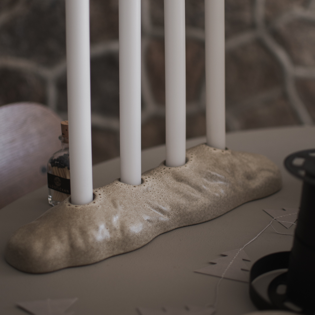 Base Candleholder - Candleholder - Advent candleholder - Beige - DBKD - 6