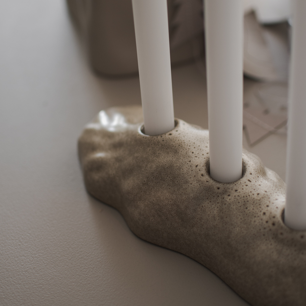 Base Candleholder - Candleholder - Advent candleholder - Beige - DBKD - 5