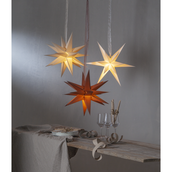 Advent star - Paper star 18 points - White - 8
