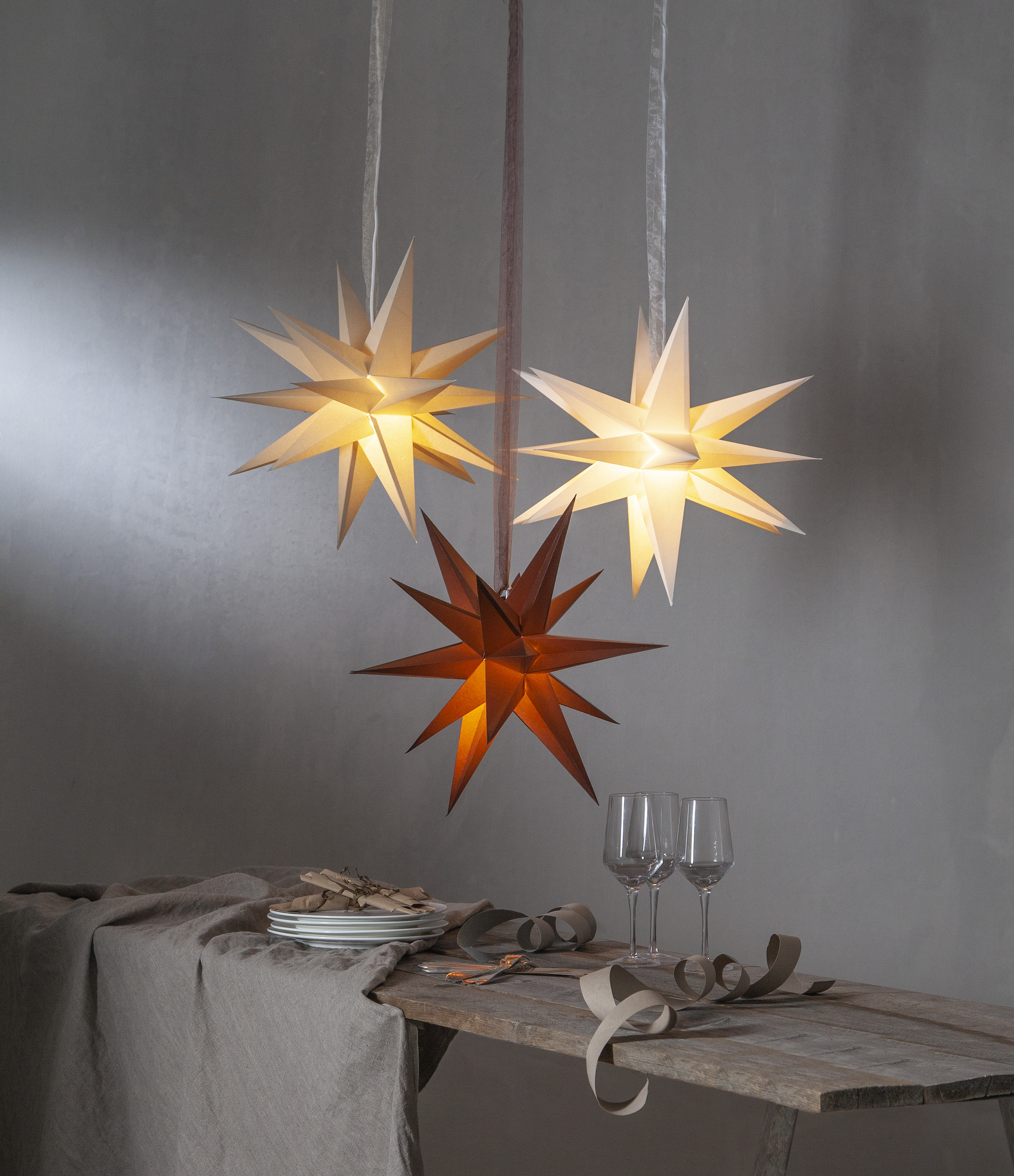 Paper star - Advent star - 18 points - Beige - 6