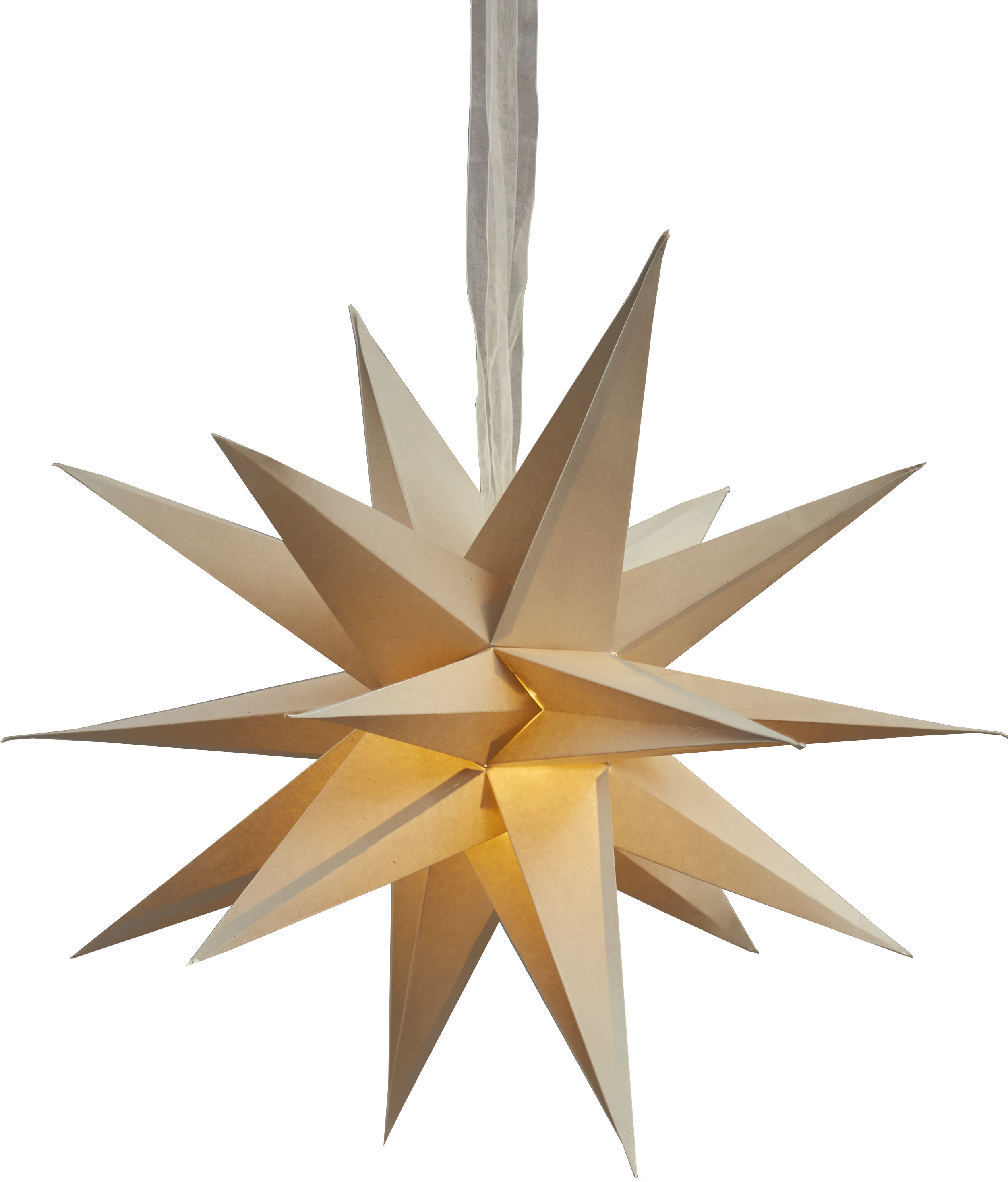 Paper star - Advent star - 18 points - Beige - 9