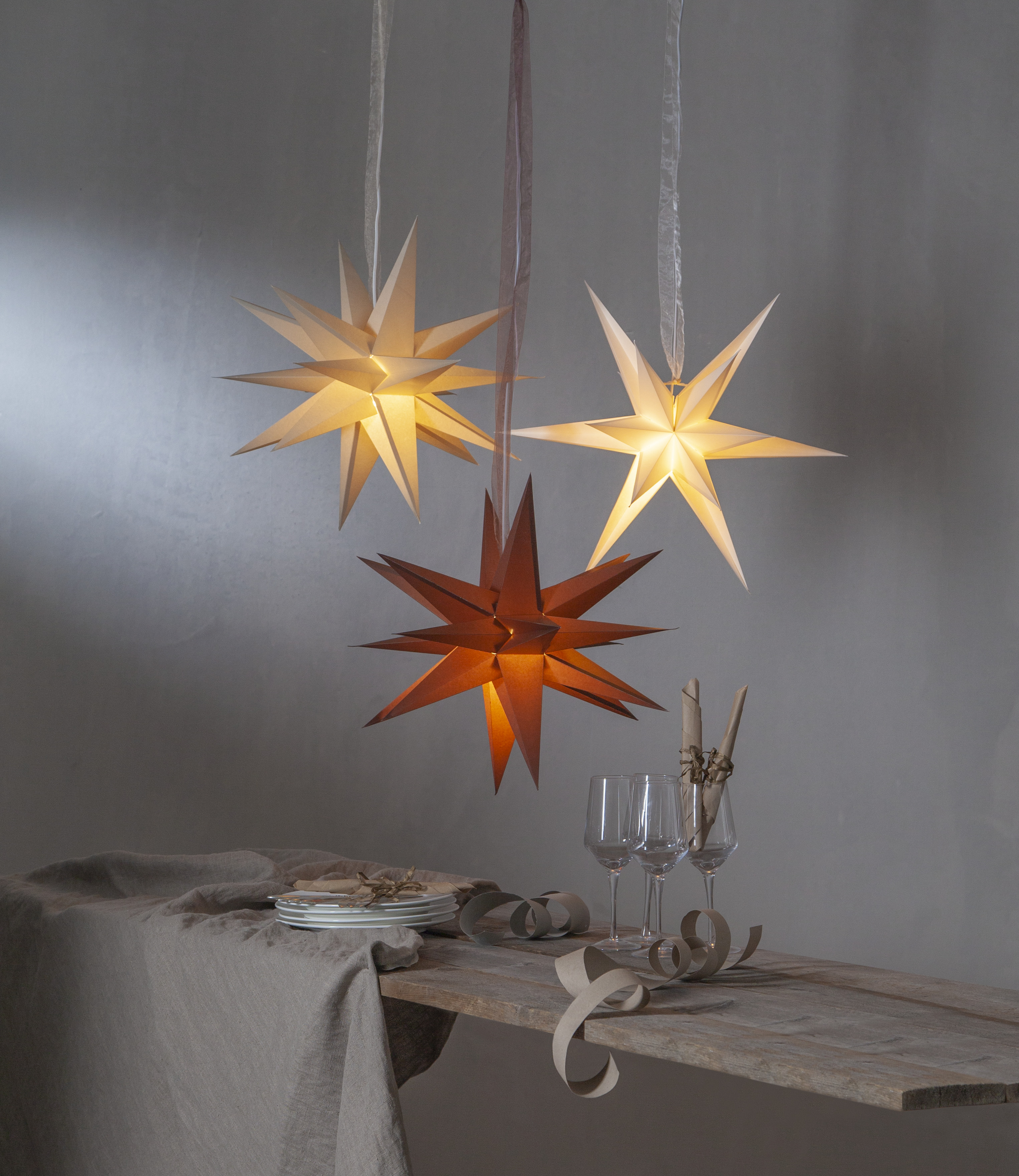 Paper star - Advent star - 18 points - Beige - 5