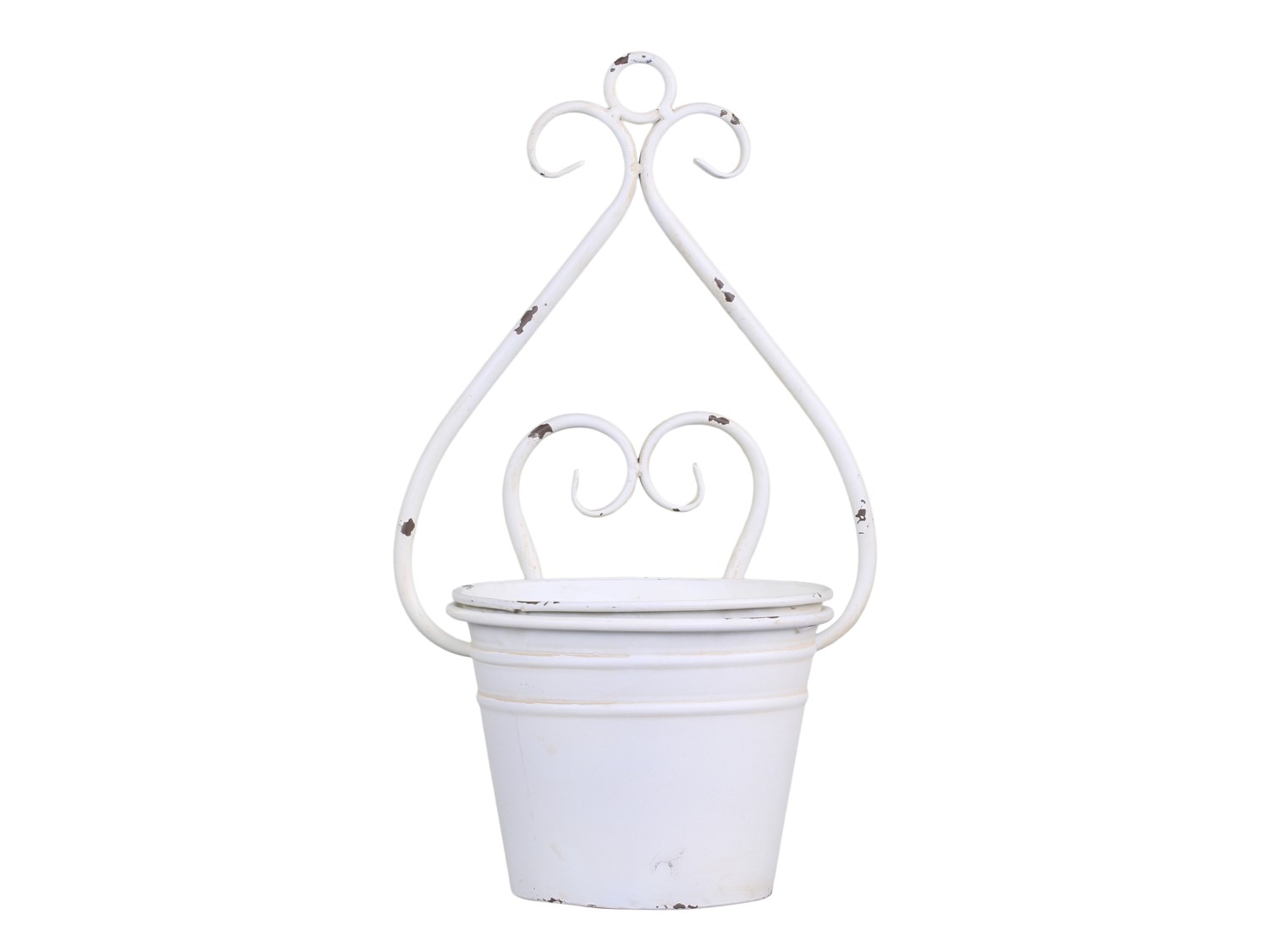 Kruka för vägg med dekor - Väggkruka - H34/L20/B17 cm - 4