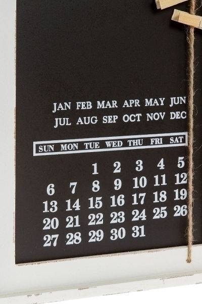 Wall clock with calendar and chalkboard - 3