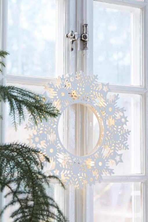 KRANS RUND VIT LED Ø: 36 CM - 3