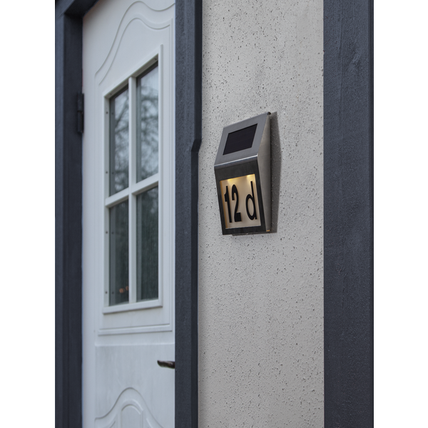 Solar cell wall light with numbers and letters - 2