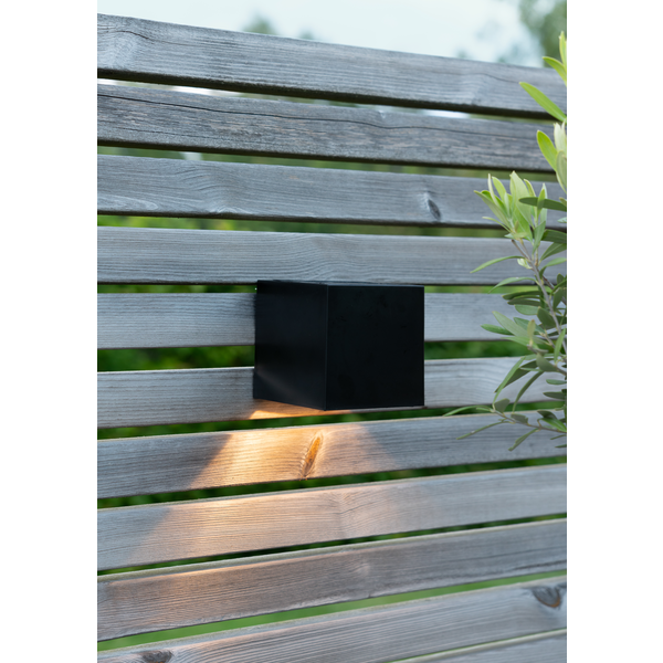 Solar cell wall lamp - Black - Wall Cube - 5
