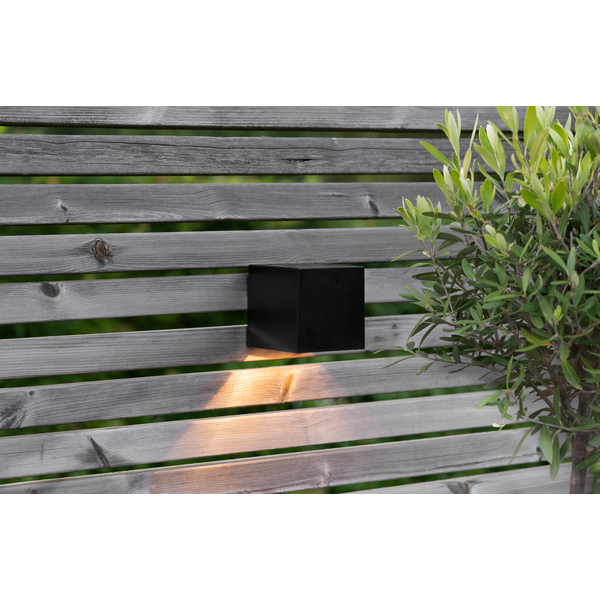 Solar cell wall lamp - Black - Wall Cube - 4