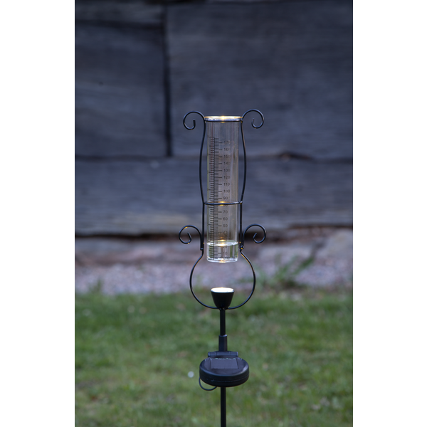 Solar cell decoration Rain gauge with lighting - 65x13 cm - 4