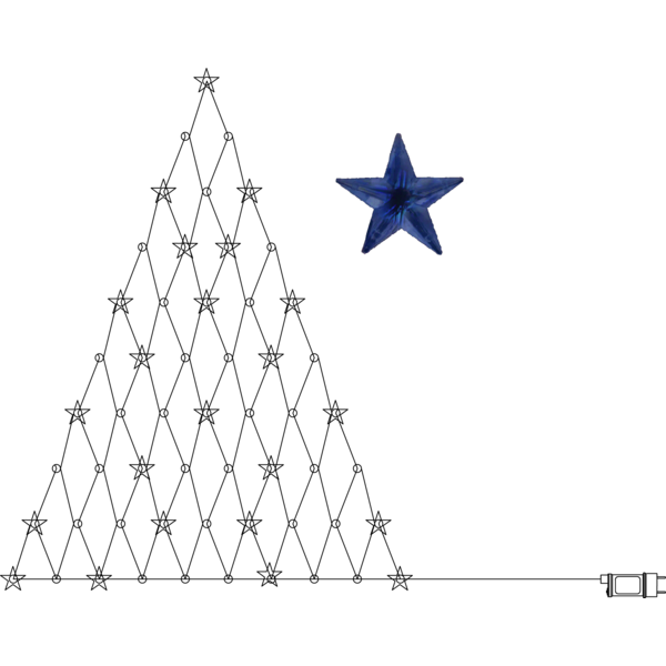 Light net Star curtain Light curtain - 55 lights - Indoor - 5