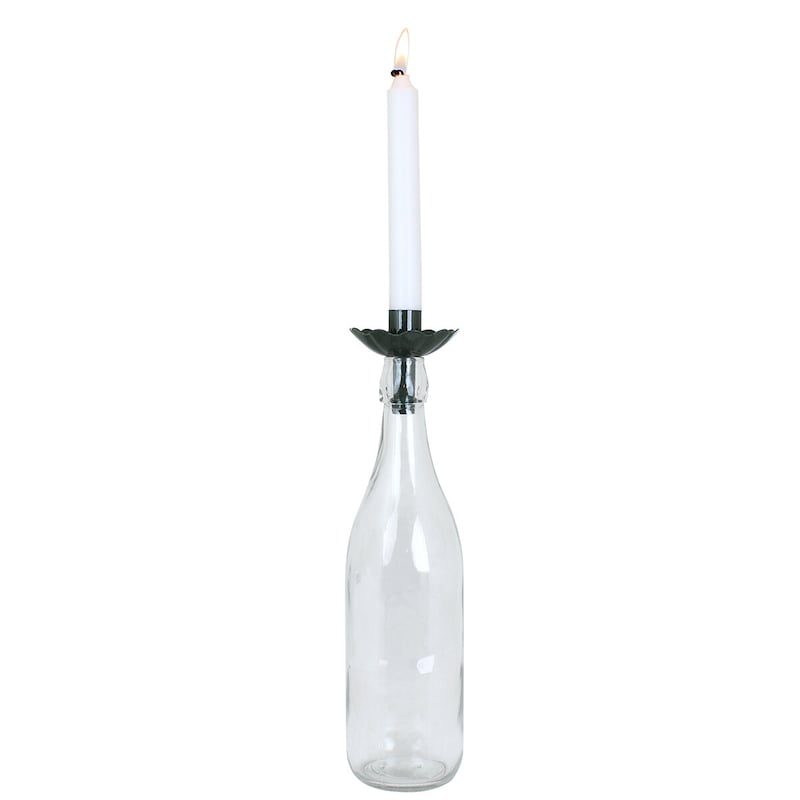 Candle holder for bottle - Taper candle - Dark green - 3