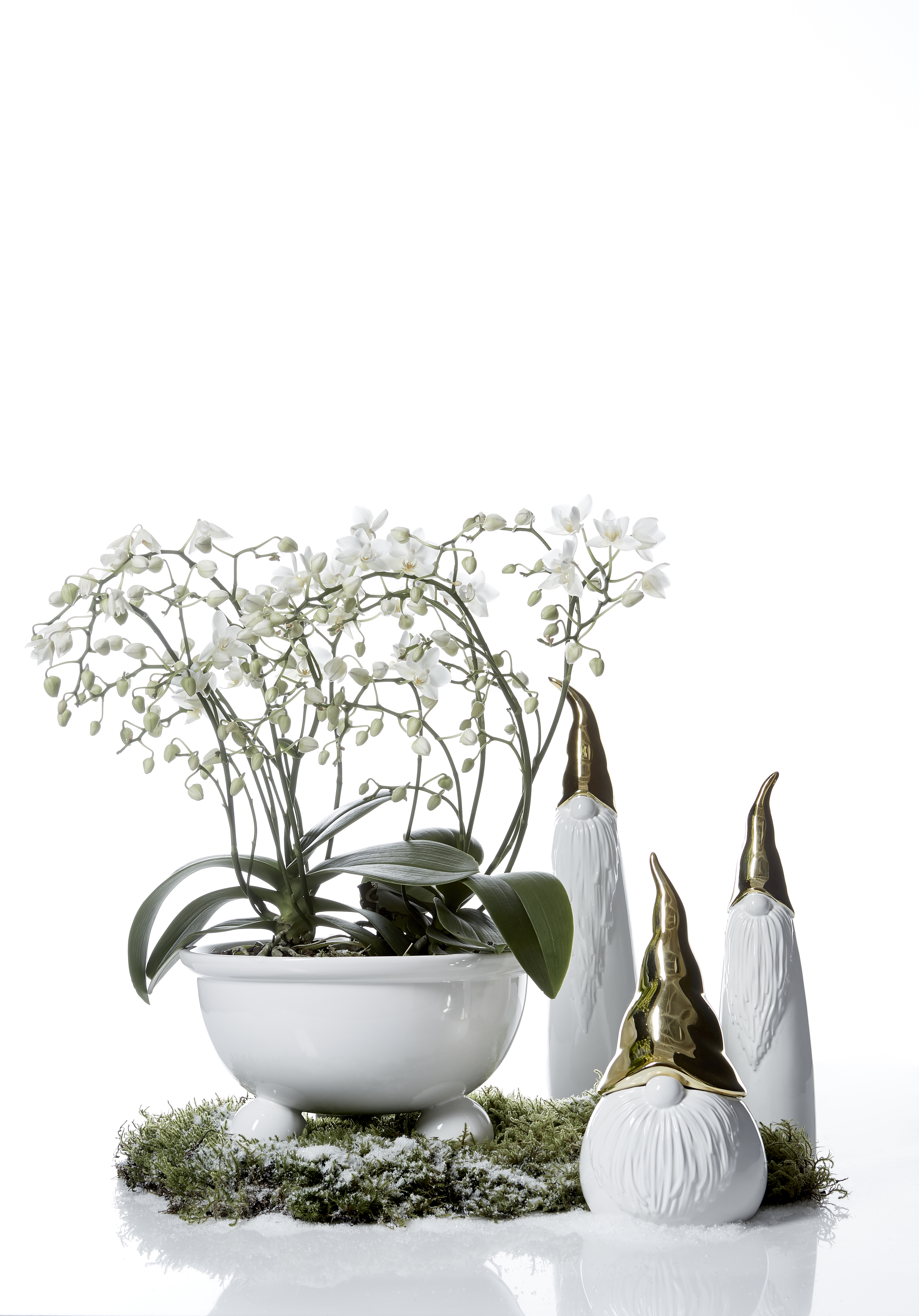 Pot with ball feet - White - 23x14 cm - 5