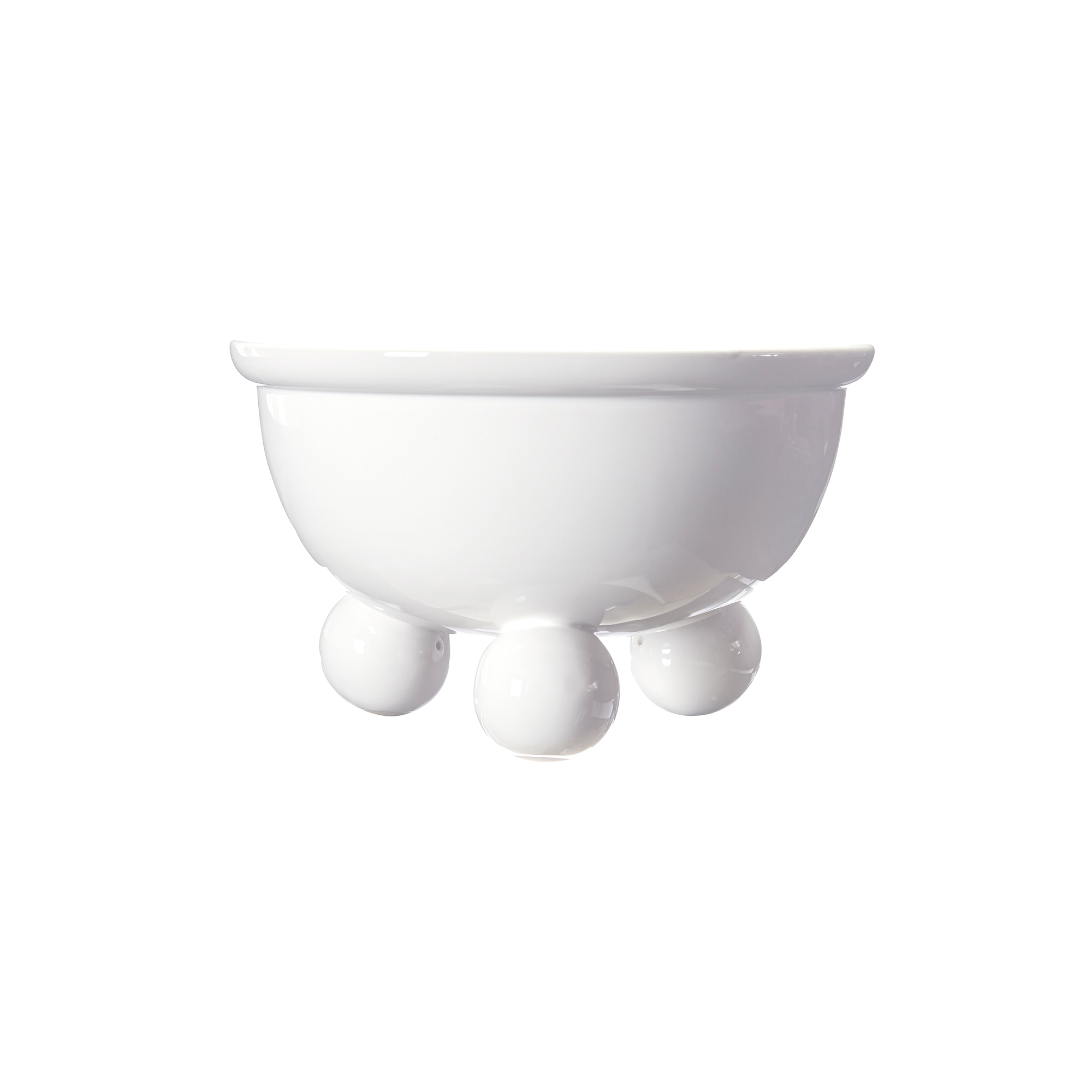 Pot with ball feet - White - 23x14 cm - 6