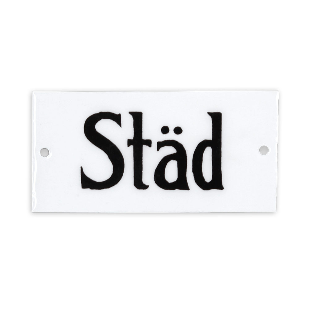 Emaljskylt - Skylt - Städ - 2