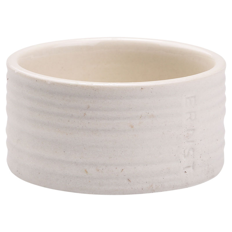 ERNST CANDLE HOLDER/CANDLESTICK STONEWARE - WHITE - 4