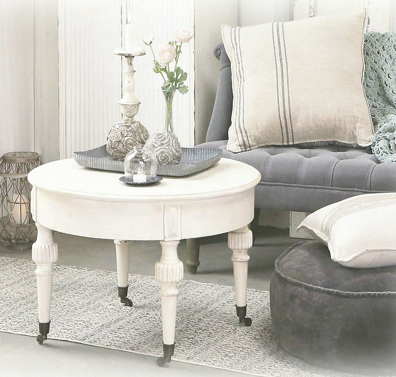 COFFEE TABLE/TABLE ON WHEELS - Ø 70 CM - 6