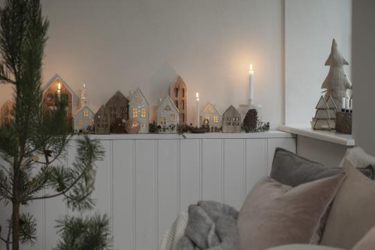 House lantern - Lantern Church - White - Ceramic - 26x13 cm - 13