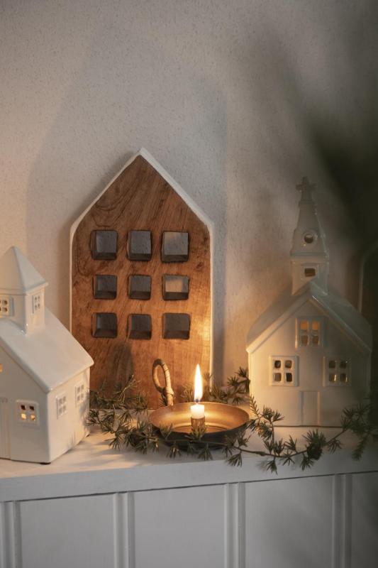 House lantern - Lantern Church - White - Ceramic - 26x13 cm - 6