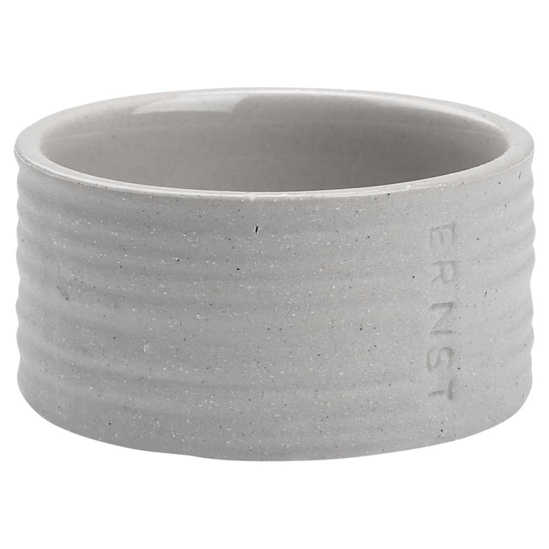 ERNST CANDLE LANTERN/CANDLESTICK STONEWARE - GREY - 6
