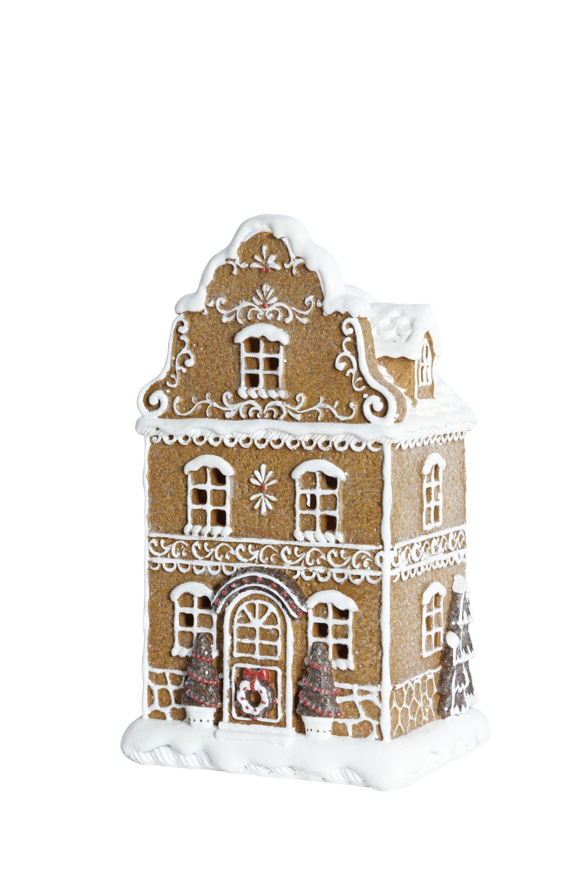 Pepparkakshus med ledbelysning - 20,5x12 cm - 4