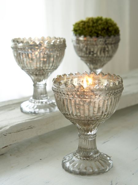 LANTERN/BOWL/CANDLE HOLDER POOR MAN'S SILVER - 3