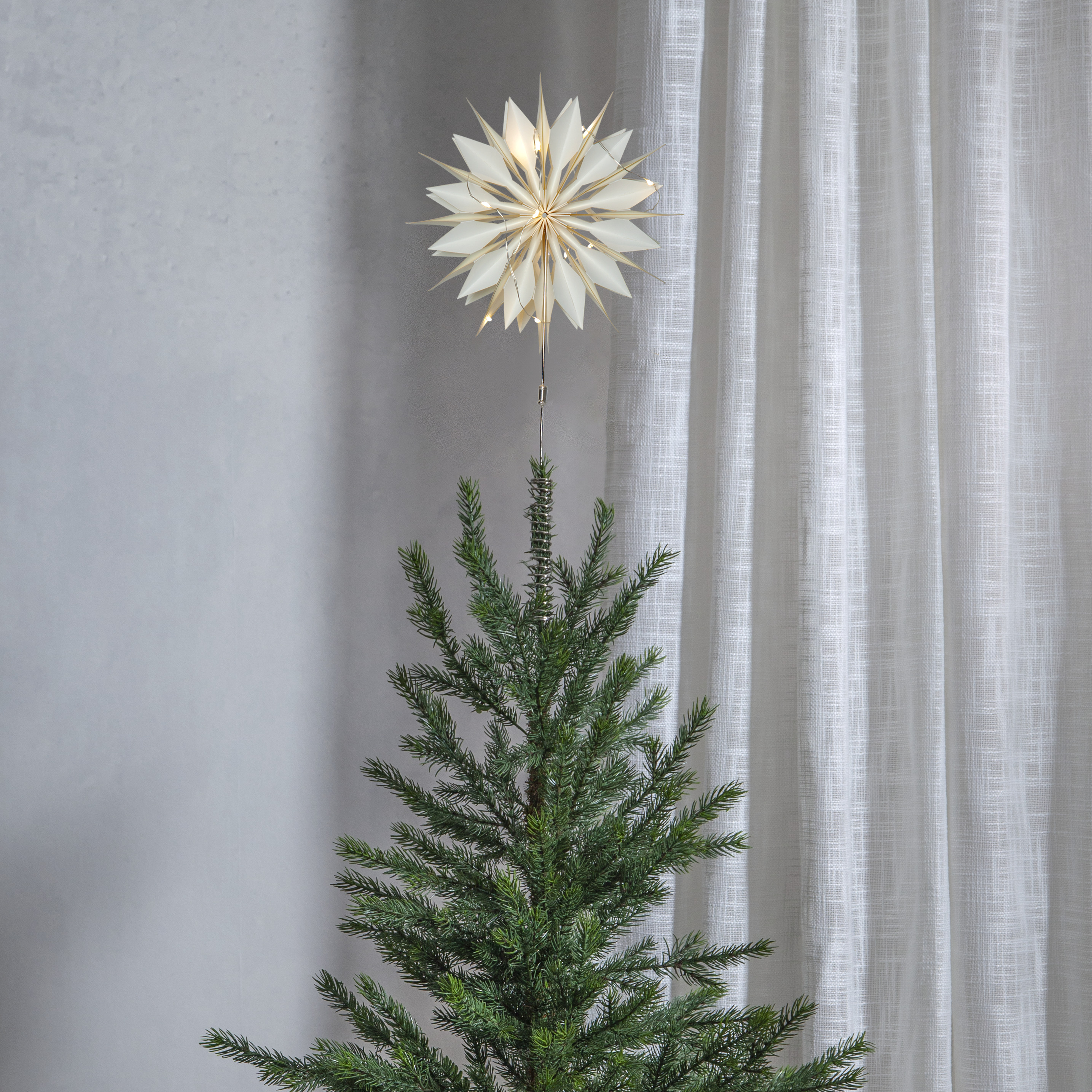 Toppstjärna - Julgransstjärna - Vit - Flinga - 2
