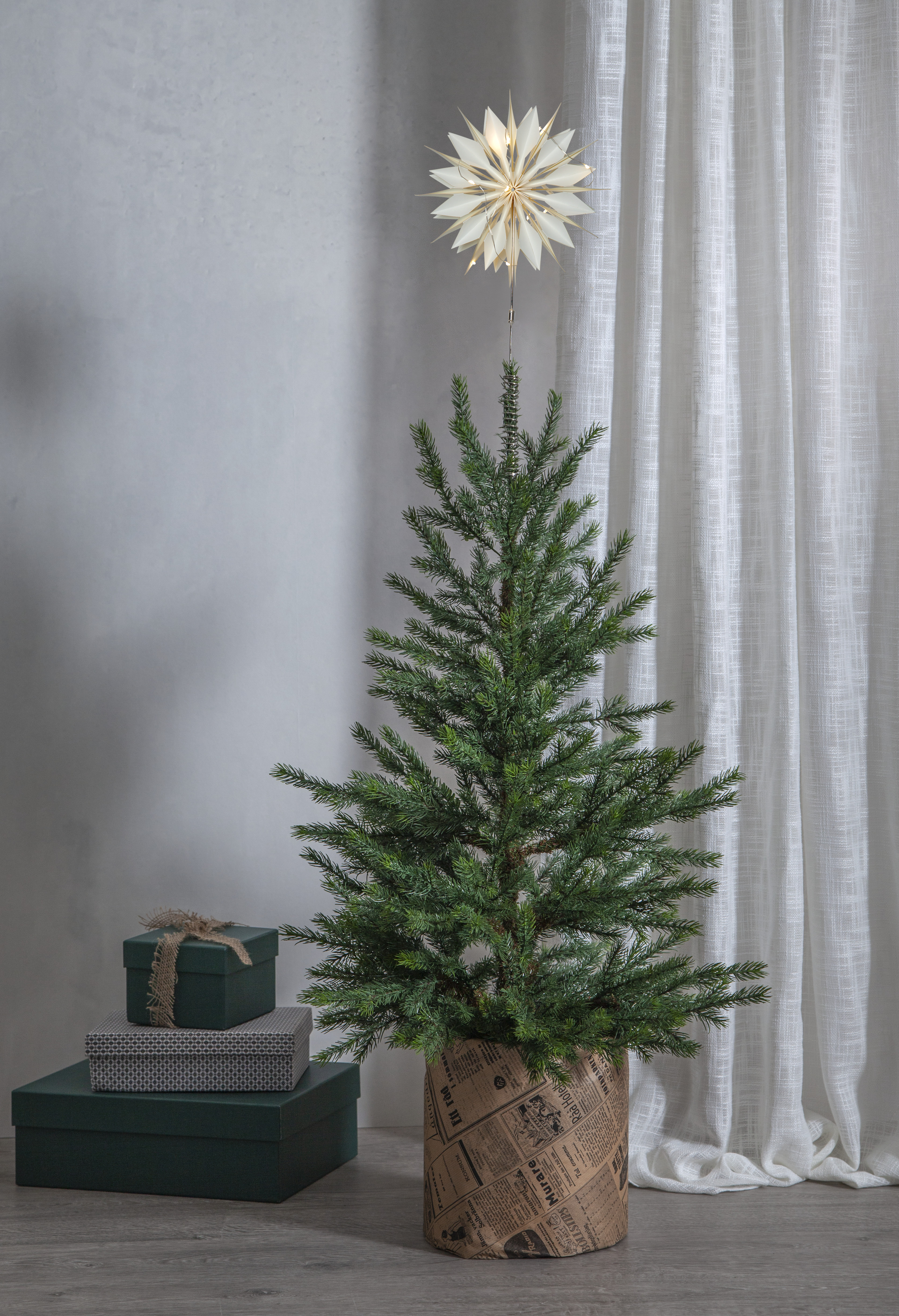Toppstjärna - Julgransstjärna - Vit - Flinga - 3