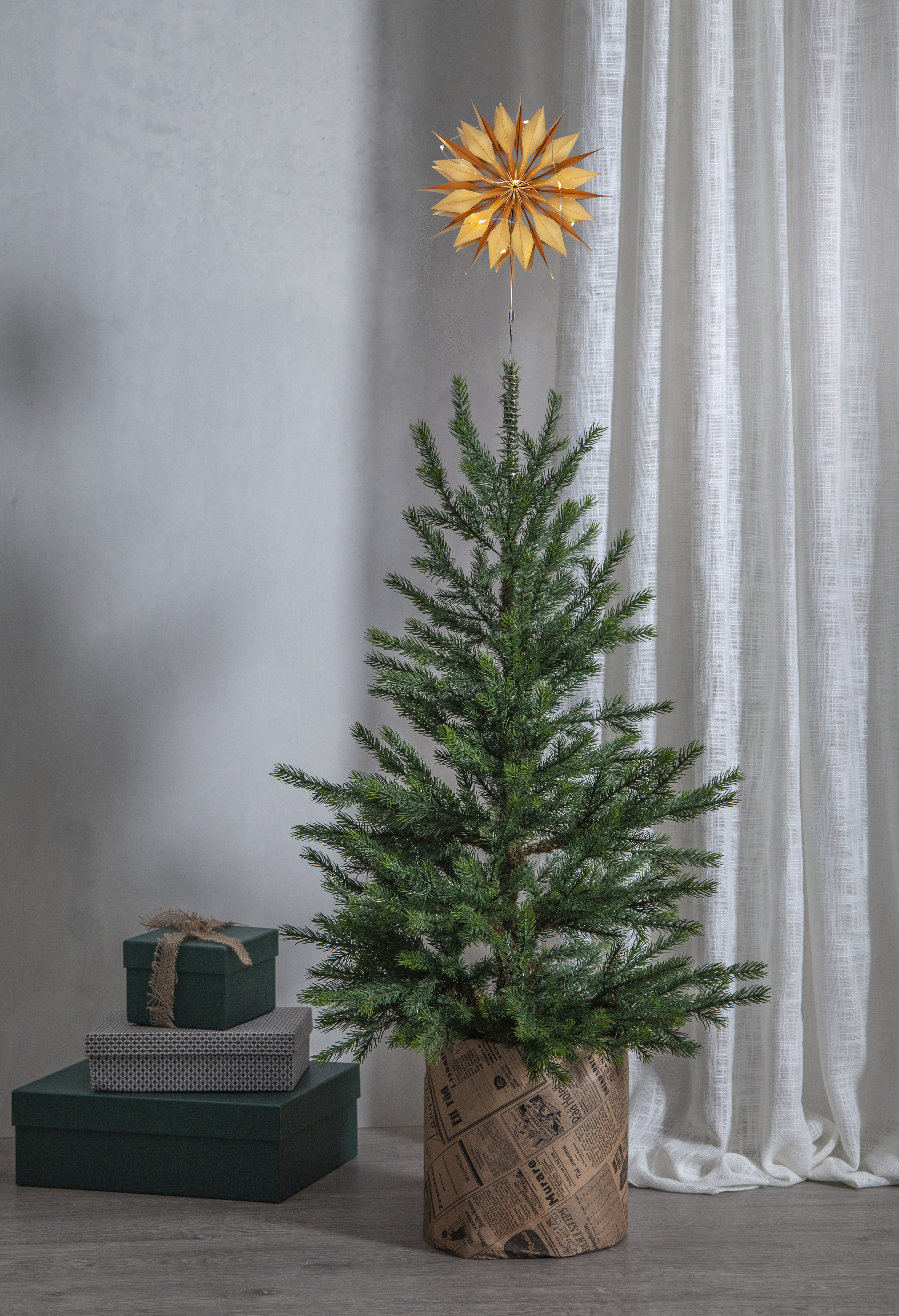 Toppstjärna - Julgransstjärna - Guld - Flinga - 2