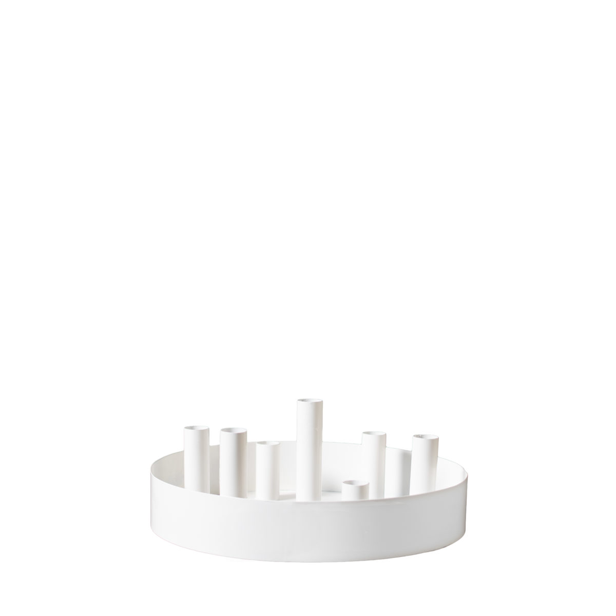 Sund - Candle tray - Candlestick - Candle holder - White - Metal - 11
