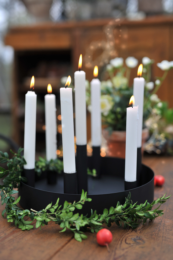 Sund - Candle tray - Candlestick - Candle holder - Black - Metal - 4